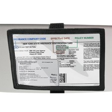 Registration Insurance Card Document Holder for Visor, Carrying Case for Registr