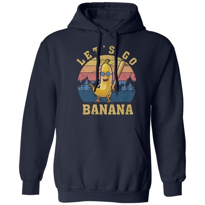 Lets Go Bananas Retro Design - Funny Baseball Fans Unisex Hooded Sweatshirt