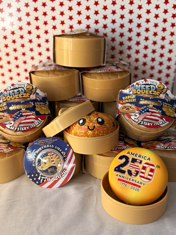 Baobun Need 2 Squeeze Mystery Collectible State Coin Foam Squeeze Ball 3 in