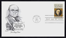 #1405 6c Edgar Lee Masters, Artmaster FDC **ANY 5=FREE SHIPPING**