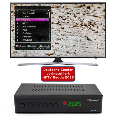 HD Digital Satelliten Receiver FULL HDTV 1080 USB Mediaplayer HDMI SCART AX300 +
