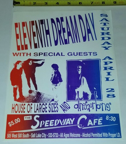 PUNK NEW WAVE FLYER ELEVETH DREAM DAY HOUSE OF LARGE SIZES UTAH INDIE POSTER 45 - Picture 7 of 10