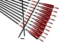 30"/32" Carbon Arrows Turkey Feather Spine 500 for Hunting Compound Recurve Bow