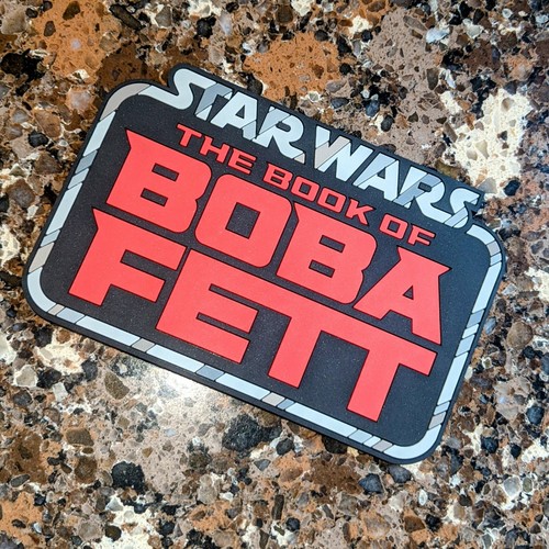 Kenner STAR WARS Vintage style "The Book of Boba Fett" toy logo soft PVC coaster - Picture 5 of 6