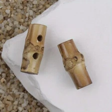 5PCS Vintage Buttons Natural Bamboo Irregular buttons 2-Hole DIY Sew Accessories