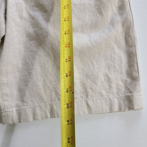 ZARA VISCOSE - LINEN BERMUDA SHORTS Light beige SIZE S | 4302/689 - Picture 4 of 7