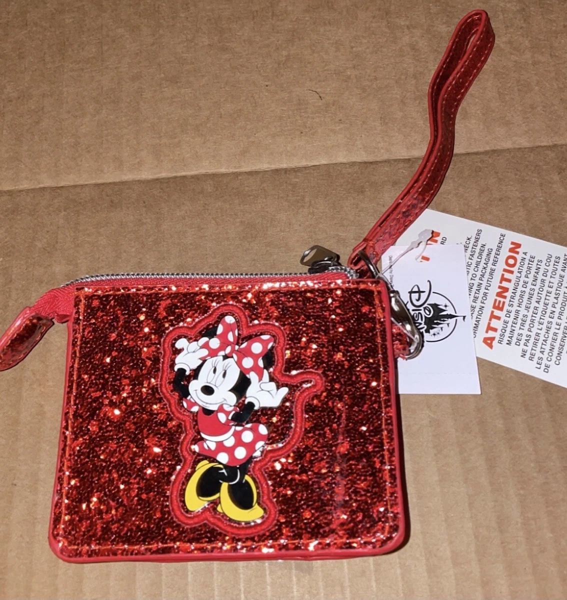 Disney Parks Minnie Mouse Sequin Coin Purse bag new