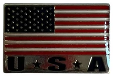 Pack of 50 USA Flag U*S*A USA Under Flag Motorcycle Hat Cap Lapel Pin