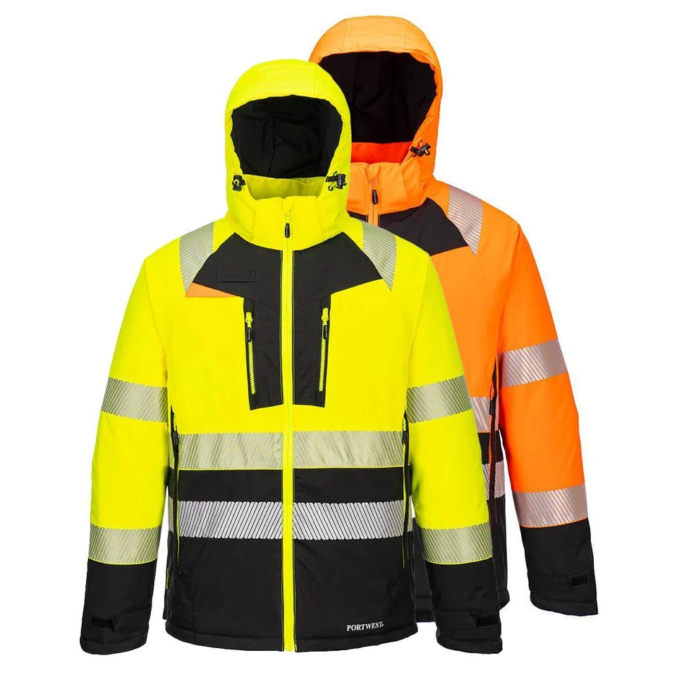 PORTWEST DX4 Hi-Vis Class 2 Winter Jacket DX430