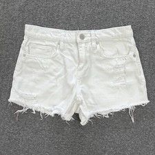 Blank NYC Jeans Shorts Girls 24 26x3 Distressed White Denim