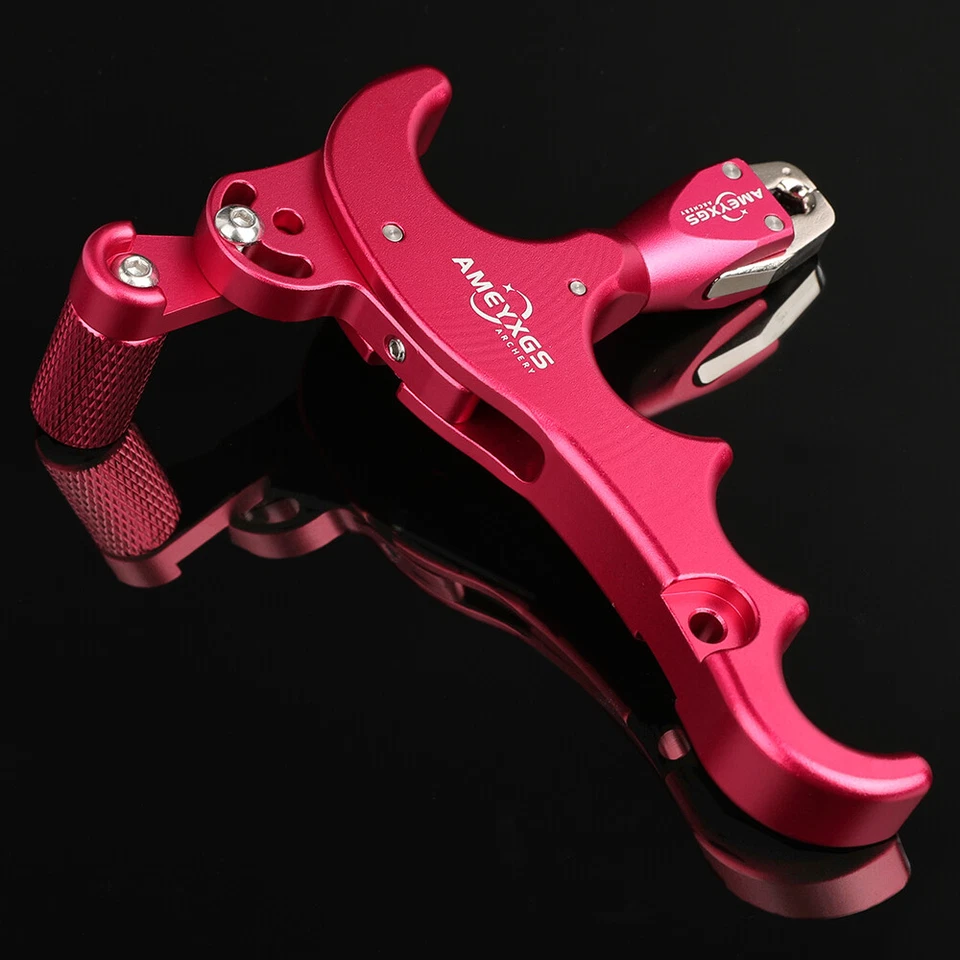 Compound Bow Release Aids 4 Finger Thumb Trigger D Loop Ring Arrow Hunting RH LH - Image 4 of 4