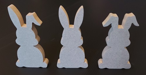 3 Rabbits shape-3 sizes to choose-Ready to decorate-Easter-Kids-Craft - Picture 8 of 10