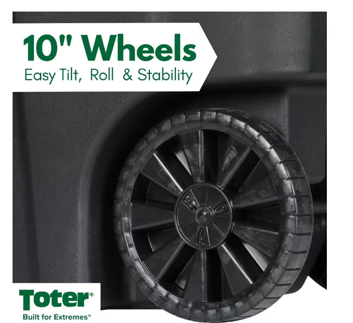 Bote de basura/basura exterior rodante negro de 96 galones con ruedas y tapa adjunta Foto 4 de 4