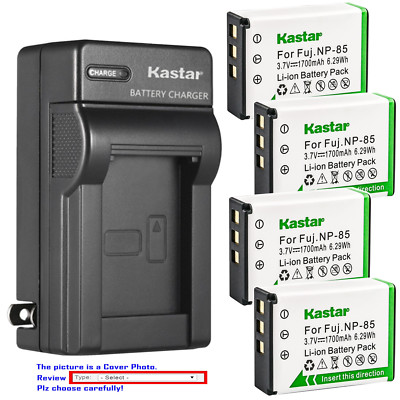 Kastar Battery Wall Charger for Fuji NP-85 BC-85 & Fujifilm FinePix SL260 Camera