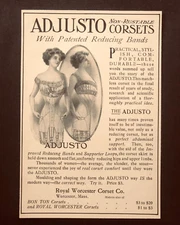 Royal Worcester Corset Advertisement 1911 Woman in Mirror Antique Print AD