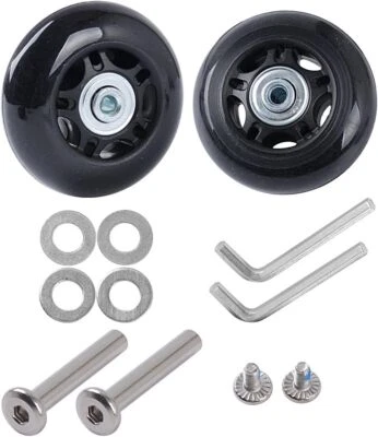 SAMSONITE Ruote di ricambio in metallo, gomma per valigie con guscio rigido, ruote, 68 x 24 mm OZEN