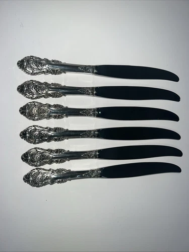 Sir Christopher by Wallace Sterling Silver Set of 6 Regular Knife modern 9 1/8"
