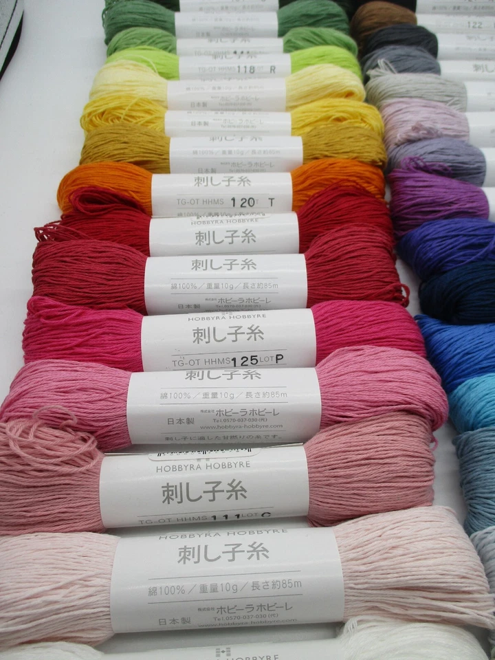 Japanese SASHIKO Embroidery Thread 30 Colors 85m Hobbyra Hobbyre - Image 3 of 4
