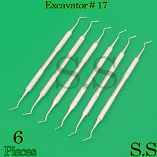 6 Pcs Excavator 17 DE, Hand Tools Dental Instruments