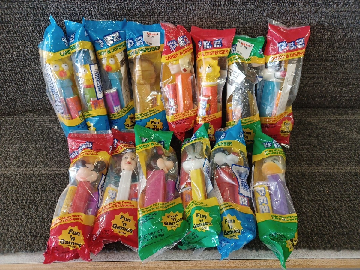 14 Unopened Older Pezz Dispensers Simpsons, Star Wars, Disney | eBay