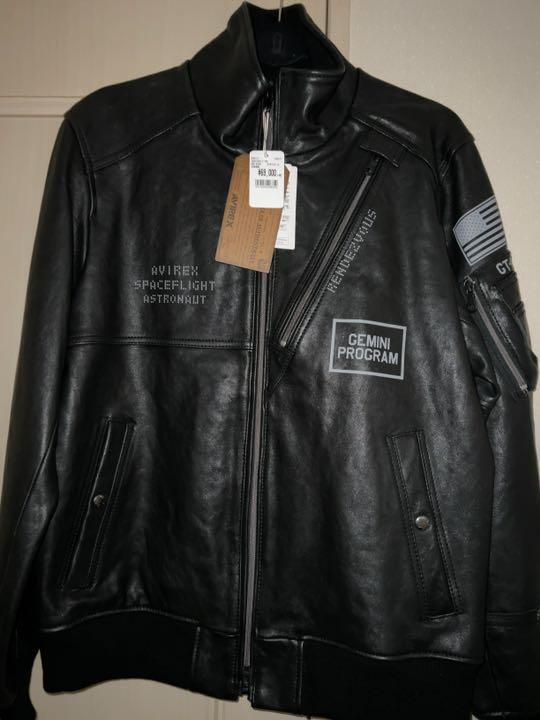 Avirex Mens Sheep Leather Biker Jacket for Riders