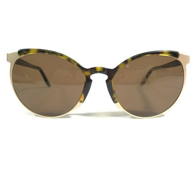Andy Wolf Sunglasses WHITE HEAT DINAH col.b Brown Gold Round with Brown Lenses