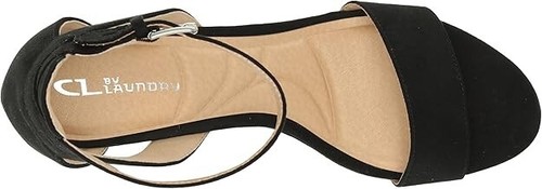 CL By Laundry Go On 2 Womens Platform Sandal Black Super Suede US Size 7.5 M - Picture 6 of 7