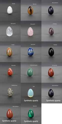 Natural Crystal Nuggets Stone Easter Eggs Polished Mineral Gemstone Collection - Picture 12 of 30