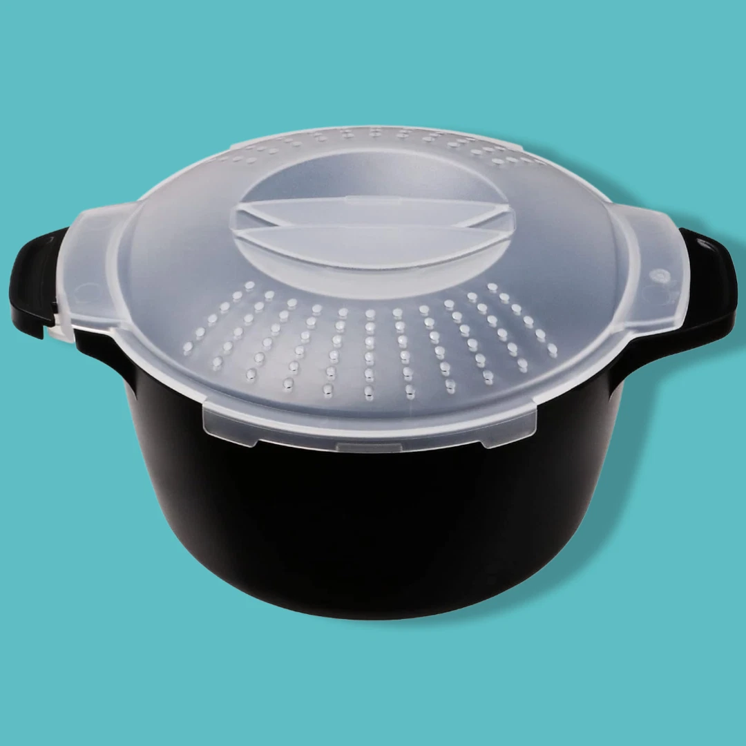 Professional 1 Quart Microwave Steamer Cooker BPA-Free Dishwasher Safe
