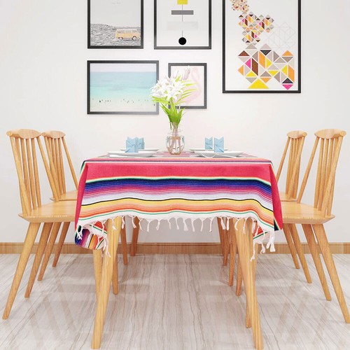 Mexican Tablecloth Table Cover Serape Blanket Sofa Throw Wedding Party Decor - Picture 17 of 42
