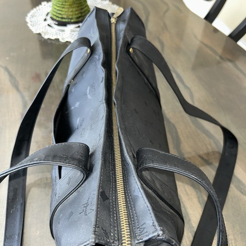 Authentic Large Double Strapped Shoulder Ladies Bag In Black By MCM. - Picture 7 of 8