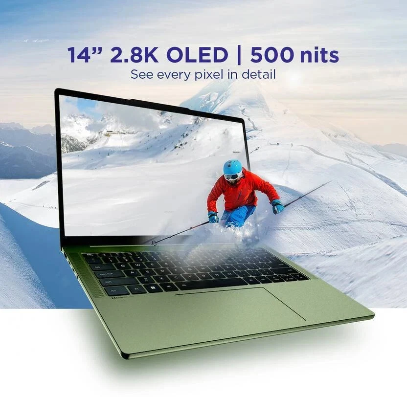 MOTOROLA Motobook 60 Verde (16 GB/512 GB SSD/14 Pulgadas) “SIN TARIFAS EN EE. UU.” Foto 2 de 4