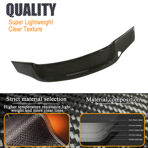 For Mercedes W204 C250 C300 C63 2008-14 Real Carbon Duckbill Trunk Spoiler Wing - Bild 8 von 12