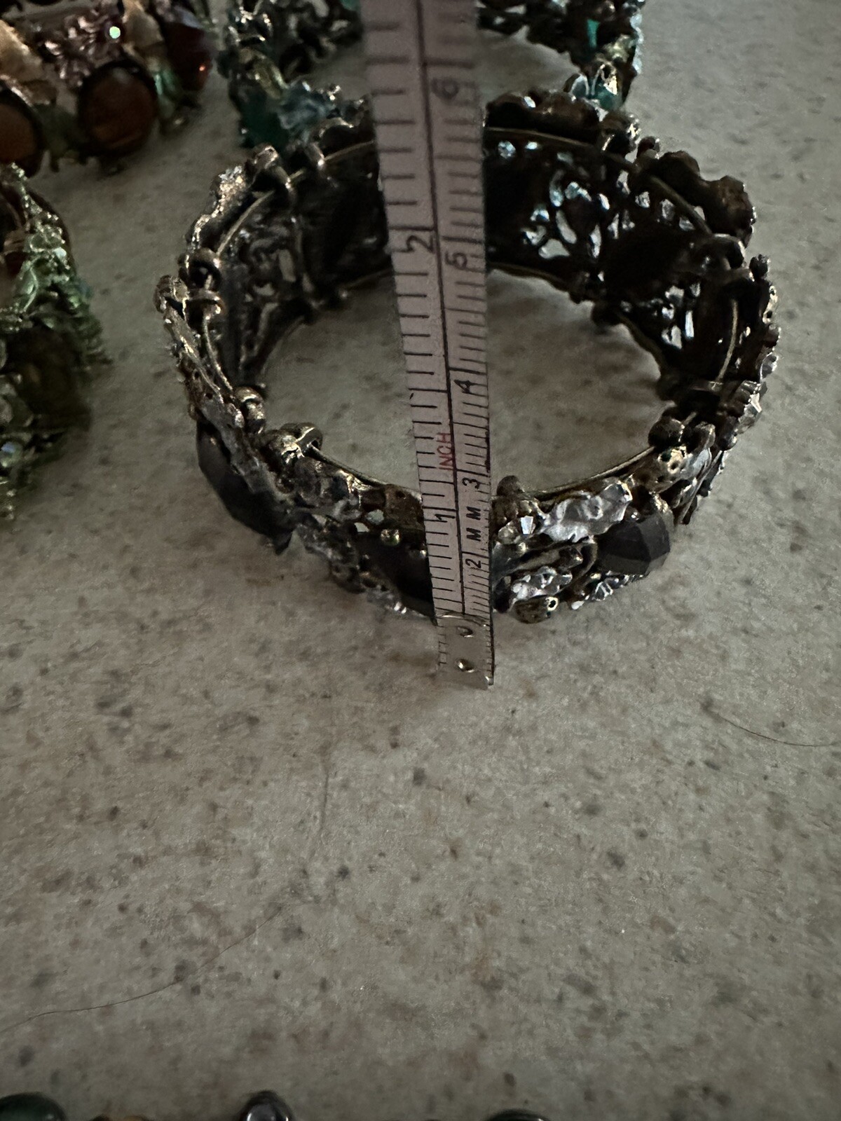 5 Pcs  Gemstone Adjustable Cuff Bangle Bracelets … - image 16