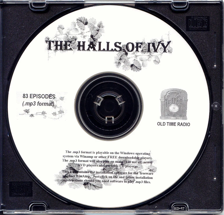 HALLS OF IVY - 83 Shows Old Time Radio In MP3 Format OTR 1 CD