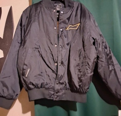 Budweiser Supreme Black Bomber Jacket Men Medium King Beers Logo Holloway.