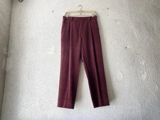 $545 WACKO MARIA GUILTY PARTIES burgundy ZEGNA CASHMERE CORDUROY PANTS 31 x 27