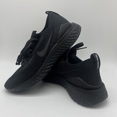 W Nike Epic React Flyknit 2 Black Athletic Women's Size 6.5 Shoes BQ8927-011