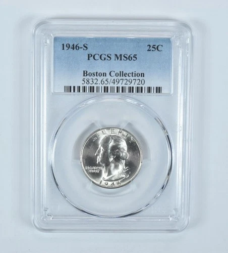 1946-S Washington Quarter Boston Collection MS65 PCGS *1454