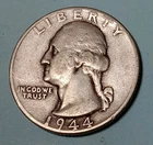 New Listing1944 P Wash 25¢ .900 Silver @ Melt*