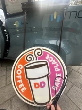 OG Rare Dunkin Donuts Round LED Sign (Ceiling Mount Style) 2ft-5.5in