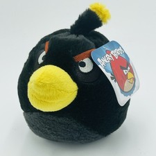 ANGRY BIRDS - Black Bird 6  Plush 2010 stuffed animal doll By Commonwealth
