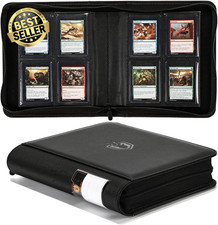 Toploads Binder Black Holds 128 3"x4" Rigid Cards TCG Sports 4-Pocket Album