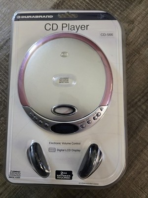 Durabrand NEW Sealed Programmable CD Player Pink Silver LCD Display 