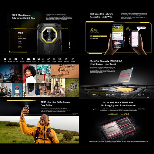 Ulefone Armor Mini 20T Pro Rugged Phone 5G 4.7inch Thermal Imaging 256GB BY DHL - Picture 5 of 7