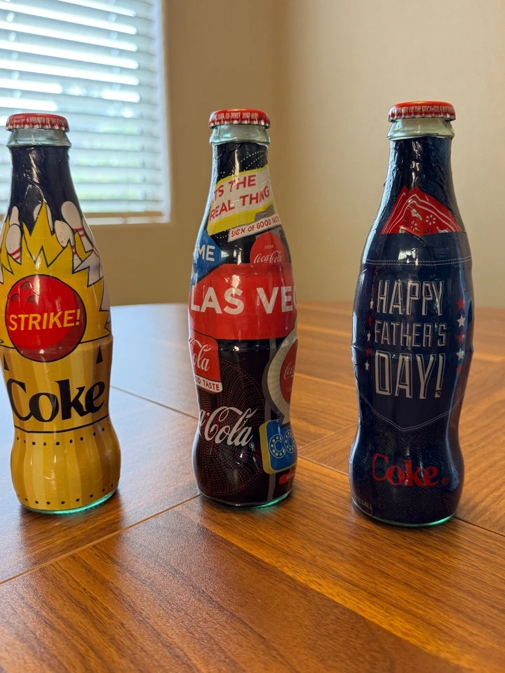 Лот из 6 алюминиевых бутылок Coca-Cola — запечатанные ограниченные выпуски — коллекционная упаковка - Изображение 4 из 4