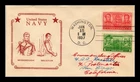 Dr Jim Stamps FDC 2c Navy Heroes Decatur McDonough Combo Dr Hutnick Cachet