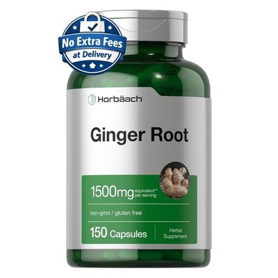 Extracto de Raíz de Jengibre 1500mg 150 Cápsulas, Suplemento Zingiber officinale