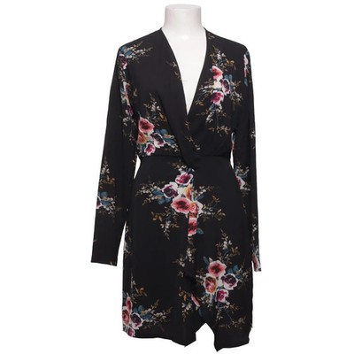 Lofty Manner, Wickelkleid, Größe: S, Schwarz/Mehrfarbig, Blumen, Damen #Bic