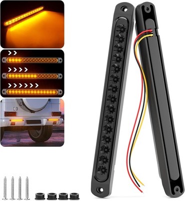 PSEQT 10'' LED Trailer Tail Identification Lights Bar Amber Led Turn Signal Light